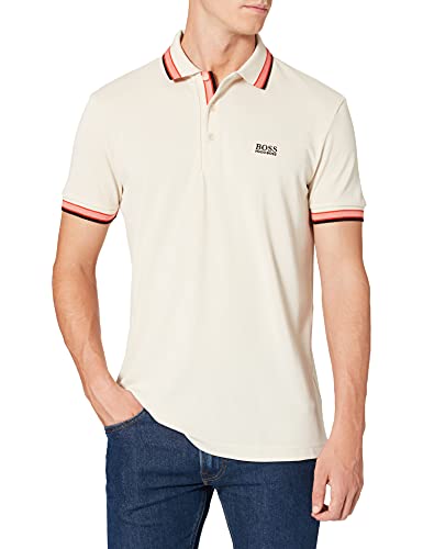 BOSS Paddy Camisa de Polo, Blanco Abierto 131, L para Hombre