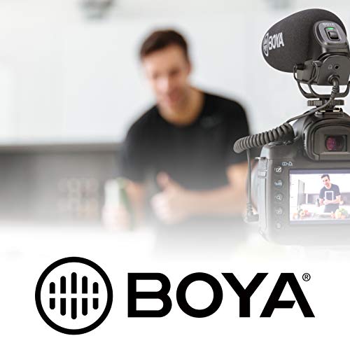 Boya - Micrófono de solapa BY-M1 para cámaras DSLR, smartphones, cámaras de vídeo y grabadoras de audio - Color negro