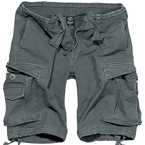 Brandit Vintage Shorts Basic Pantalones Cortos, Negro, L para Hombre