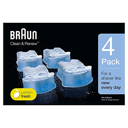 Braun - Pack de 4 recambios de líquido limpiador para el sistema Clean & Renew - CCR4