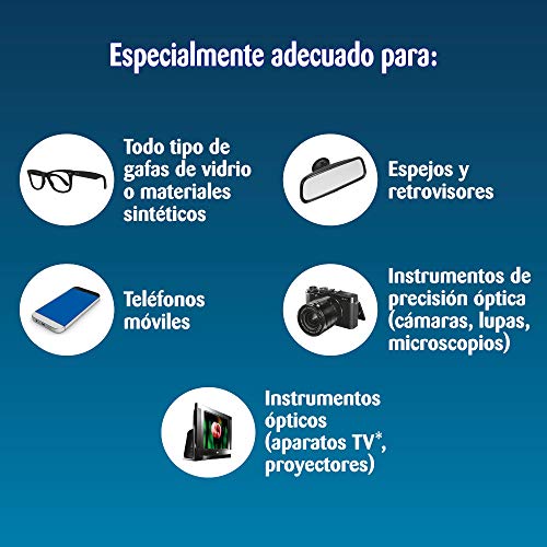 Bref Toallitas Limpiadoras para Gafas, Smartphones, Cámaras, Espejos y otros Dispositivos y Superficies 20 Unidades