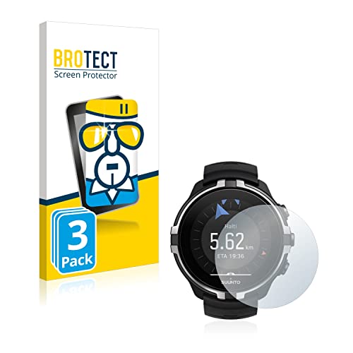 BROTECT Protector Cristal Templado Compatible con Suunto Spartan Sport Wrist HR Baro Stealth Protección Pantalla (3 Unidades) Dureza 9H