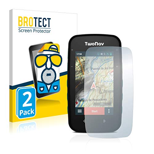 BROTECT Protector Pantalla Anti-Reflejos Compatible con CompeGPS TwoNav Cross (2 Unidades) Película Mate Anti-Huellas