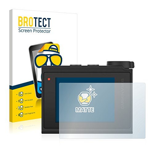 BROTECT Protector Pantalla Anti-Reflejos Compatible con Garmin Virb Ultra 30 (2 Unidades) Película Mate Anti-Huellas