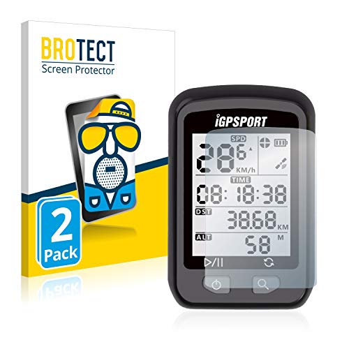 BROTECT Protector Pantalla Anti-Reflejos Compatible con igpsport iGS20E (2 Unidades) Película Mate Anti-Huellas