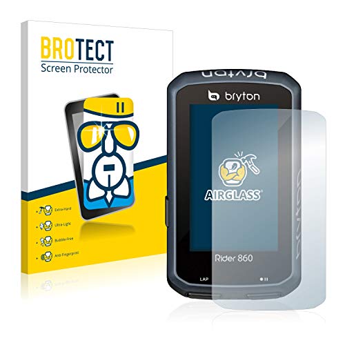 BROTECT Protector Pantalla Cristal Compatible con Bryton Rider 860 Protector Pantalla Vidrio - Dureza Extrema, Anti-Huellas, AirGlass