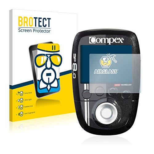 BROTECT Protector Pantalla Cristal Compatible con Compex SP 8.0 Protector Pantalla Vidrio - Dureza Extrema, Anti-Huellas, AirGlass