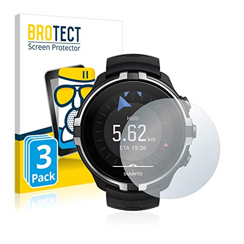 BROTECT Protector Pantalla Cristal Mate Compatible con Suunto Spartan Sport Wrist HR Baro Stealth Protector Pantalla Anti-Reflejos Vidrio (3 Unidades)