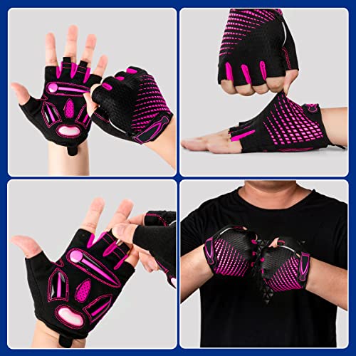 BTNEEU Guantes Ciclismo Medio Dedo Guantes Bicicleta Montaña, Guantes Ciclismo Verano Guantes MTB Gel Antideslizante Transpirable, Guantes Cortos Ciclismo Carretera para Hombre y Mujer (Azul, S)