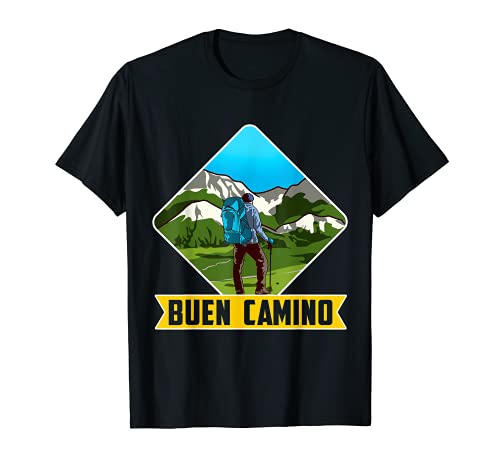 Buen Camino Santiago de Compostela Ruta Senderismo Camiseta