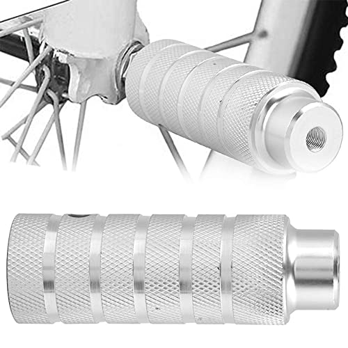 BUMSIEMO Bicicletas Uñas Stunt Nail Bike Pie Peg Metal Soporte trasero Stunt Pegs Reposapiés Accesorios Plata