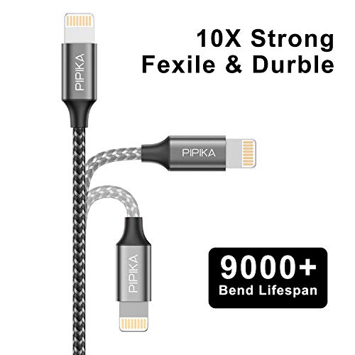 Cable Cargador iPhone [5pack 0.25M 0.5M 1M 2M 3M] MFI Cable Lightning Carga Rápida Trenzado de Nylon Cargador iPhone Compatible con iPhone 13/13 Pro/12/11/11 Pro/X/XS/XR/8/8 Plus/7/6s/6s Plus-Gris