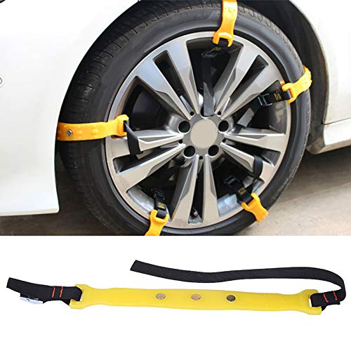 Cadena antideslizante para neumáticos, 10 piezas 185-225 mm Cinturón antideslizante para nieve Cadenas para neumáticos de seguridad para automóviles universales para automóviles, camiones, SUV con bol