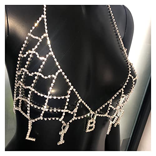 Cadena Corporal STONETFANS Marca Comercial Cuerda Cadena Change Mujeres Bra 12 CONTELACIONES JOYERO DE Cadena Mujeres Sexy Rhinestone Sujetador Joyería Joyas del Cuerpo para Las Mujeres.