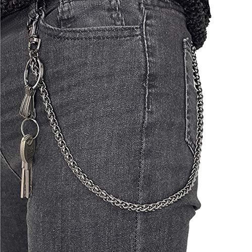 Cadena De Pantalones Billetera Cadena de Seguridad De Monedero De Metal Hombres Jeans Cadena Unisex Metal Punk Hip-Hop Cinturón De Moda