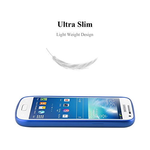 Cadorabo Funda para Samsung Galaxy S4 en Metallic Azul - Cubierta Proteccíon de Silicona TPU Delgada e Flexible con Antichoque - Gel Case Cover Carcasa Ligera