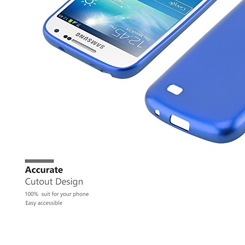 Cadorabo Funda para Samsung Galaxy S4 en Metallic Azul - Cubierta Proteccíon de Silicona TPU Delgada e Flexible con Antichoque - Gel Case Cover Carcasa Ligera