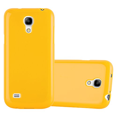 Cadorabo Funda para Samsung Galaxy S4 Mini en Jelly Amarillo - Cubierta Proteccíon de Silicona TPU Delgada e Flexible con Antichoque - Gel Case Cover Carcasa Ligera