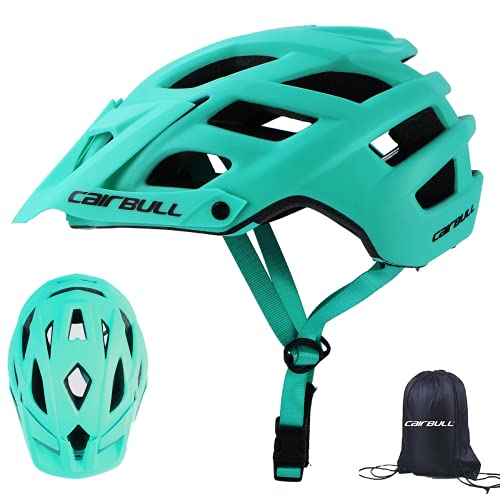 Cairbull Aerodinámica Casco de Bicicletta, Unisex Adulto, Ajustable 55-61 cm con Visera (Mint Green, Adultos(55-61cm))