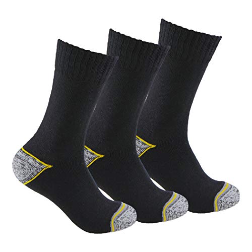 Calcetines de TRABAJO (3 pares) ideales para botas de trabajo o calzado de seguridad. Con goma ANTI-PRESION y talón y puntera reforzados. También son idóneos para deportes de invierno. (39-42)