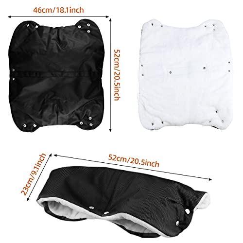 Calentadores de manos para cochecito, Guantes de Silla de paseo negro de invierno tamaño universal para cochecito de bebé impermeable regalo para niños pequeños para nuevas madres