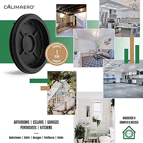 calimaero SEAL Valvula Antiretorno 100mm Extractor Aire Antirretorno 100% Plástico Reciclado Aletas de Goma Silenciosas Universalmente Todas las Tuberias