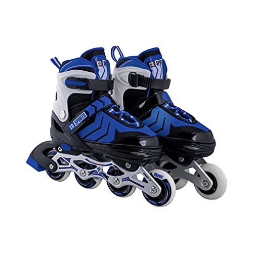 Calma Dragon Patines en Linea, Tamaño Ajustables, Profesionales para Adultos y Niños, Protección incluida de Regalo, 4 Ruedas, Skates, ABEC-7,Forro Interior, Rollers para Mujer y Hombre (Azul, S)