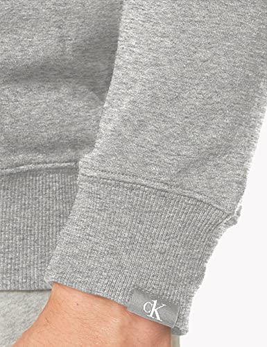 Calvin Klein Full Zip Hoodie Sudadera con Capucha, Grey Heather, M para Hombre