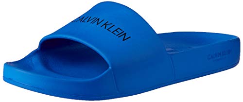 Calvin Klein Zapatilla Hombre Swimwear CK artículo KM0KM00375 Slide, 446 Duke Blue, Piede 39