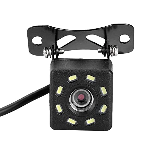 Cámara de respaldo de coche Kuuleyn HD, cámara de visión trasera de coche IP68 impermeable 8 LED cámara de visión nocturna de estacionamiento de respaldo inverso