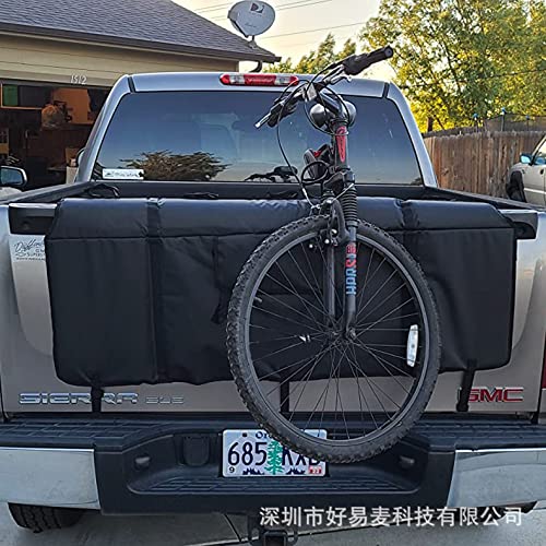 Camioneta pickup para puerta trasera, almohadillas para puerta trasera para bicicleta, cubierta para puerta trasera para bicicleta de 52 ", con 2 bolsillos para herramientas y 5 juegos de bicicletas b