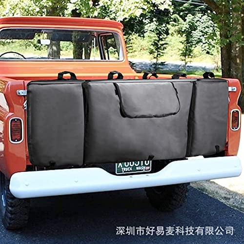 Camioneta pickup para puerta trasera, almohadillas para puerta trasera para bicicleta, cubierta para puerta trasera para bicicleta de 52 ", con 2 bolsillos para herramientas y 5 juegos de bicicletas b