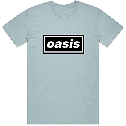 Camiseta de manga corta con logotipo de Oasis "Definitely Maybe" azul azul extra-large