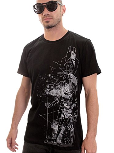 Camiseta Negra Anubis - Ropa Alternativa con Arte gráfico de Dioses egipcios 100% algodón Premium para Hombre - Talla M