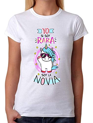 Camiseta para la Novia. Yo si Soy RARA, Soy la Novia. Camiseta Despedida de Soltera de Regalo de Amigas. Grupos de Chicas para el último día de Soltera. (XL)