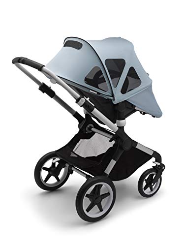 Capota ventilada Bugaboo Fox 2 - Capota extensible con protección solar UPF y paneles de malla ventilados, también compatible con el Fox y Cameleon3 (azul vapor)