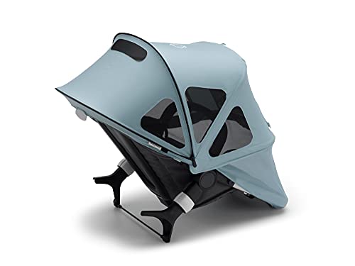 Capota ventilada Bugaboo Fox 2 - Capota extensible con protección solar UPF y paneles de malla ventilados, también compatible con el Fox y Cameleon3 (azul vapor)