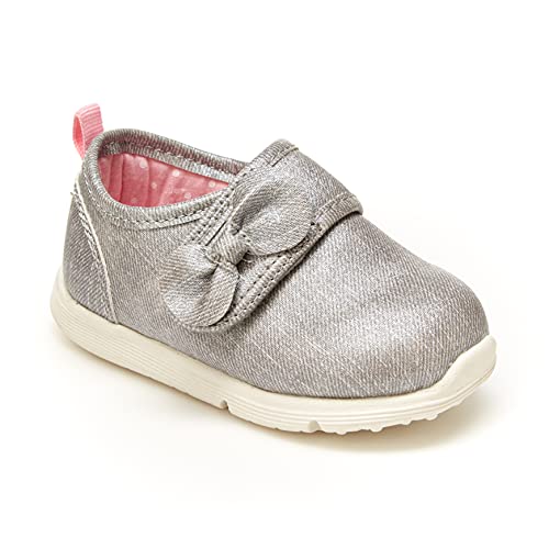 Carter's Every Step tenis de moda para niñas de 1st walker Turbo, gris (gris), 34 EU