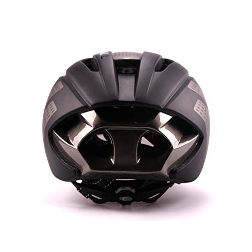 Casco Bicicleta Yuan Ou 280g Aero Ultra-Ligero TT Casco de Bicicleta de Carretera In-Mold Racing Ciclismo Bicicleta Deportes Casco de Seguridad Contrarreloj Casco de Ciclismo L57-61cm Negro Blanco