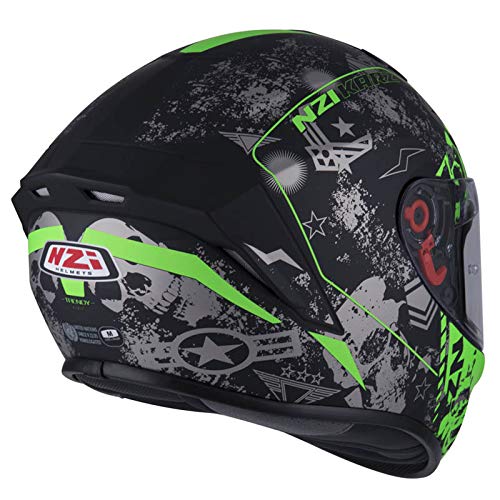 Casco de Moto Integral NZI Trendy Karz Verde Mate (M)