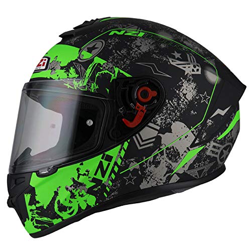 Casco de Moto Integral NZI Trendy Karz Verde Mate (M)