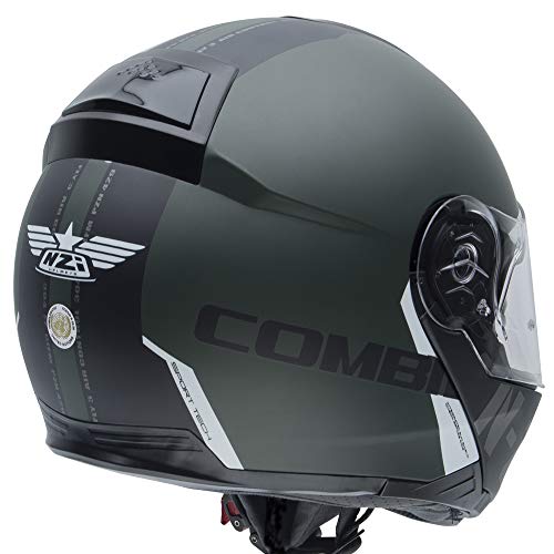 Casco Modular NZI Combi 2 Duo Flydeck Verde Mate (S)