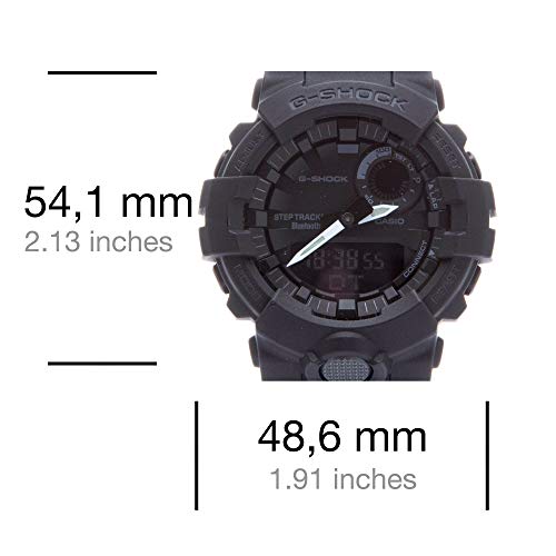 Casio G-SHOCK Reloj Digital, Contador de pasos, Sensor de movimiento, Aplicación de deporte gratuita para descargar, 20 BAR, Negro, para Hombre, GBA-800-1AER