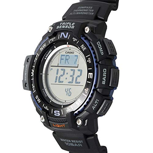 Casio SGW-1000-1AER - Reloj con correa de resina para hombre, color negro / gris