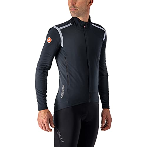 castelli Ros Long Sleeve Chaqueta Deportiva, Hombre, Light Black, L