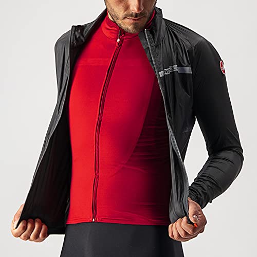 castelli Squadra Stretch Jacket Chaqueta, Hombre, Light Black/Dark Gray, XXXL