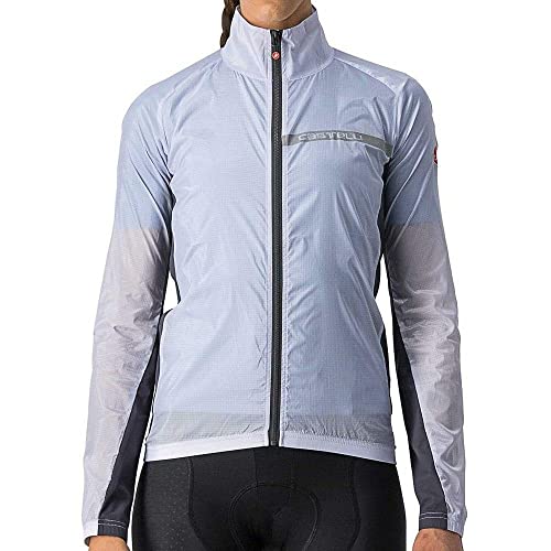 castelli Squadra Stretch W Jacket Chaqueta, Mujer, Plata y Gris Oscuro, M