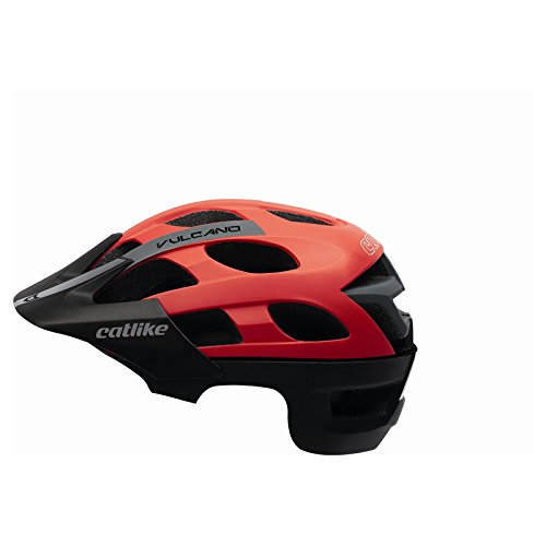 Catlike Vulcano CV - Casco, Unisex Adulto, Negro(Negro Rojo)