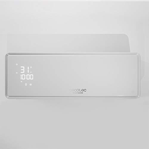 Cecotec Calefactor Cerámico de pared Ready Warm 5300 PowerBox Ceramic. 2000 W, Oscilación, 2 Niveles de Potencia y 3 de Funcionamiento, Temporizador, Mando a Distancia, IP22