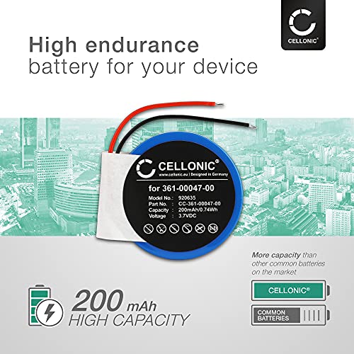 CELLONIC Batería de Repuesto 361-00047-00 361-00064-00 Compatible con smartwatch Garmin Forerunner 210, 110, S1 / Approach S4, S3, S1, 200mAh Accu Battery Pack